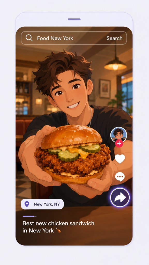 tiktok step 1: Share to NextBite