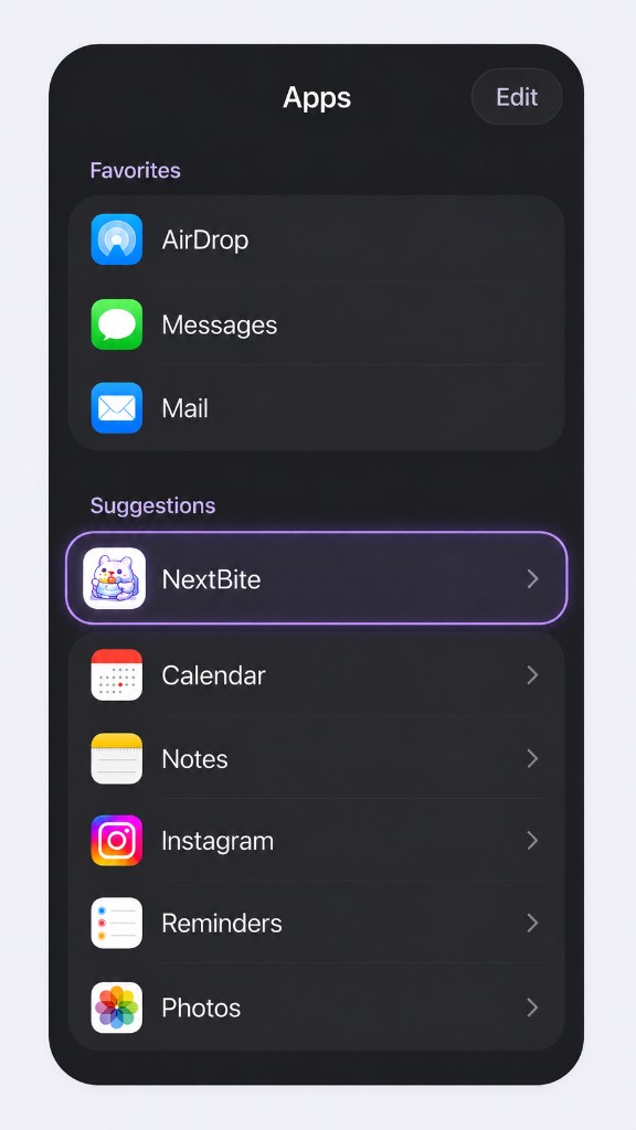 tiktok step 4: Share to NextBite